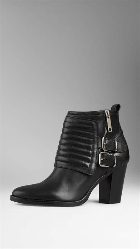 burberry polished leather biker ankle boots|Burberry boots bloomingdale's.